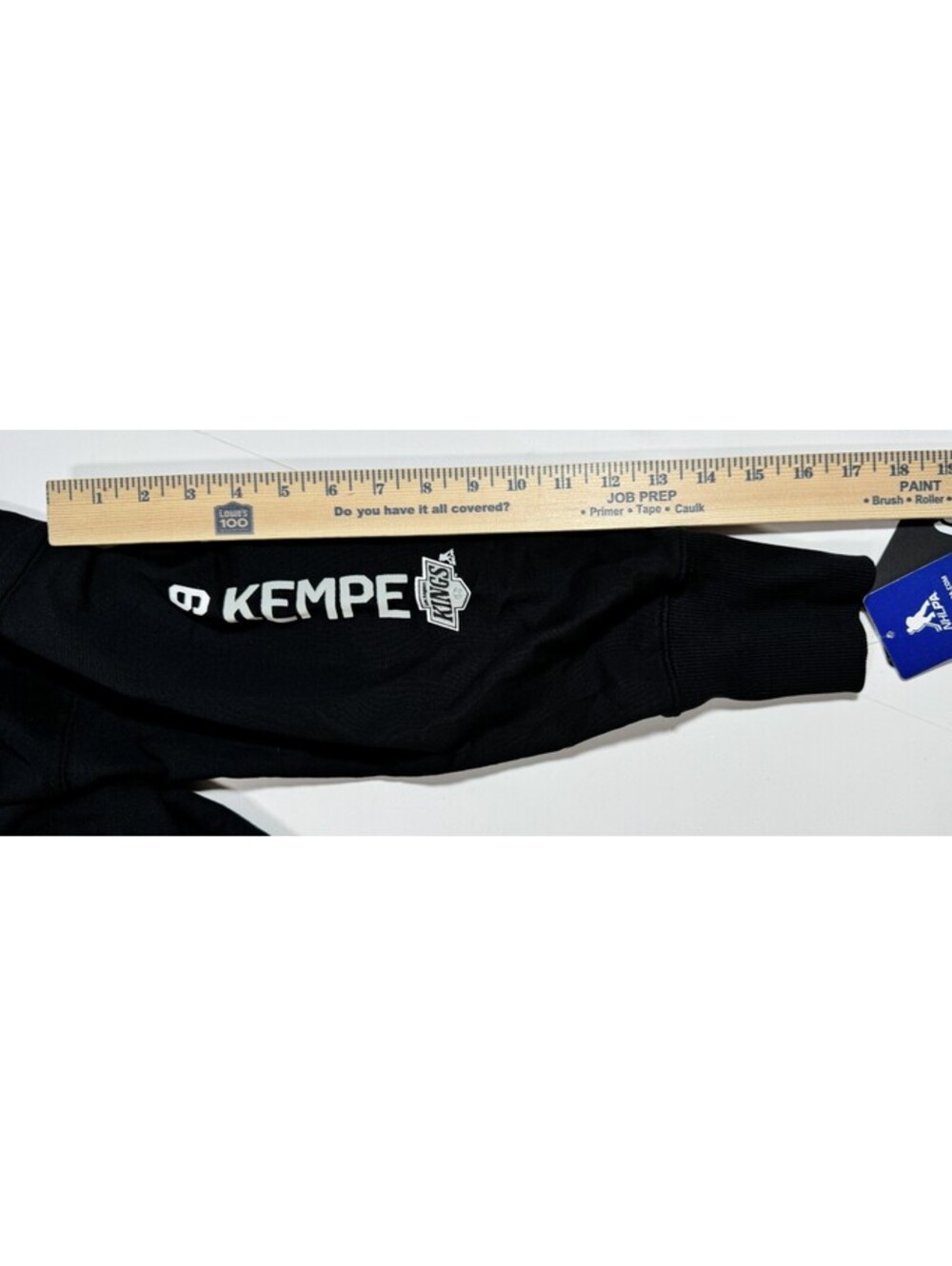 Los Angeles Kings Adrian Kempe #9 Black Script Sweatshirt Women's Medium NWT - Picture 7 of 7